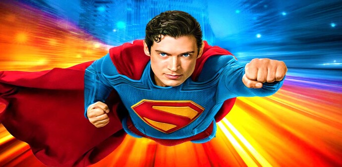 Superman movie still. Superman movie still.