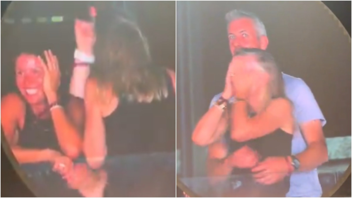 Andy Byron and Kristin Cabot  in Coldplay concert 