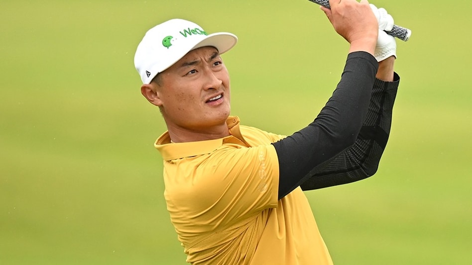 China’s Li Haotong, one of the five co-leaders after day one of the 153rd Open Championship at Royal Portrush in Northern Ireland on Thursday. Image courtesy theopen.com. China’s Li Haotong, one of the five co-leaders after day one of the 153rd Open Championship at Royal Portrush in Northern Ireland on Thursday. Image courtesy theopen.com.