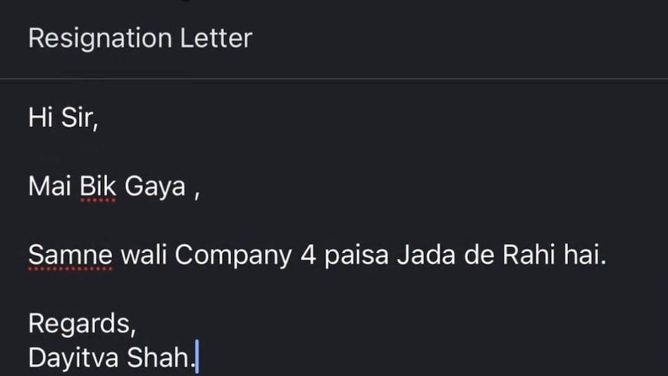 Needless to say, the terse resignation letter grabbed netizens' attention. Needless to say, the terse resignation letter grabbed netizens' attention.