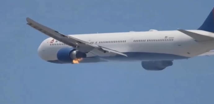 Delta jet makes emergency landing after engine fire; second incident for airline in 2025 Delta jet makes emergency landing after engine fire; second incident for airline in 2025