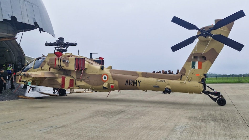 First batch of Apache helicopters for Army Aviation arrives in India First batch of Apache helicopters for Army Aviation arrives in India