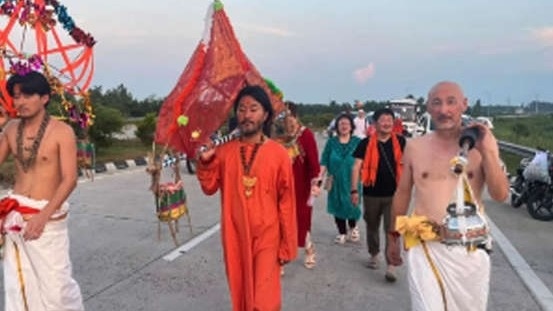 His transformation began two decades ago in Tamil Nadu, after a visit to a Nadi astrology centre. His transformation began two decades ago in Tamil Nadu, after a visit to a Nadi astrology centre.