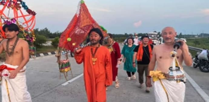 His transformation began two decades ago in Tamil Nadu, after a visit to a Nadi astrology centre. His transformation began two decades ago in Tamil Nadu, after a visit to a Nadi astrology centre.