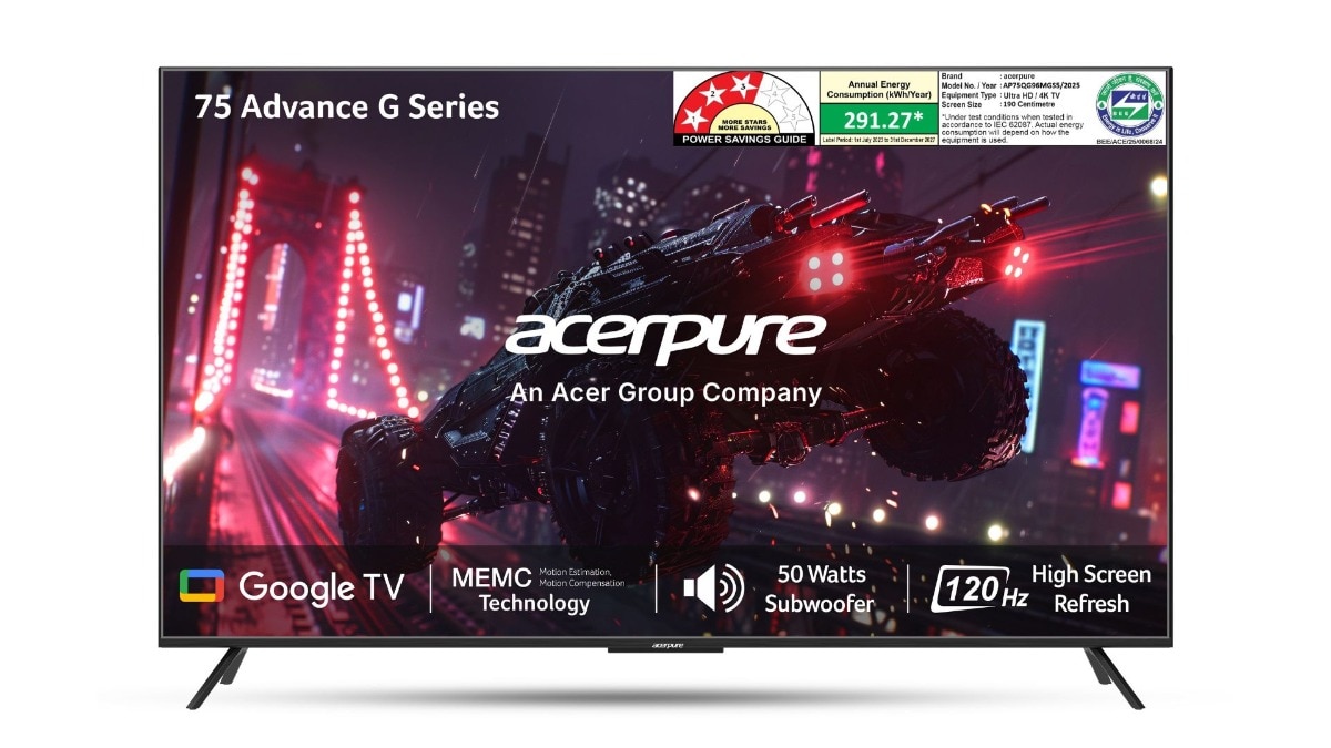 Acerpure launches 65-inch and 75-inch gaming smart TVs in India starting at Rs 54,999