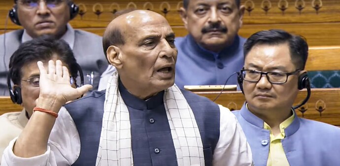 Rajnath Singh at the Lok Sabha: 'No pressure to stop Operation Sindoor' Rajnath Singh at the Lok Sabha: 'No pressure to stop Operation Sindoor'
