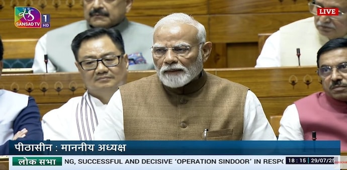 PM Narendra Modi in Lok Sabha PM Narendra Modi in Lok Sabha