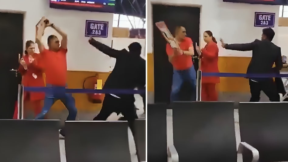 SpiceJet said the confrontation began when the officer, attempted to board the aircraft with two cabin bags totaling 16 kg — more than twice the permitted limit of 7 kg. SpiceJet said the confrontation began when the officer, attempted to board the aircraft with two cabin bags totaling 16 kg — more than twice the permitted limit of 7 kg.