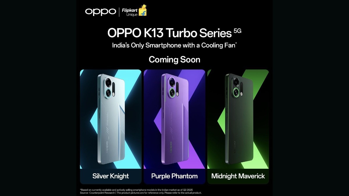 Oppo K13 Turbo series launching on 11 August