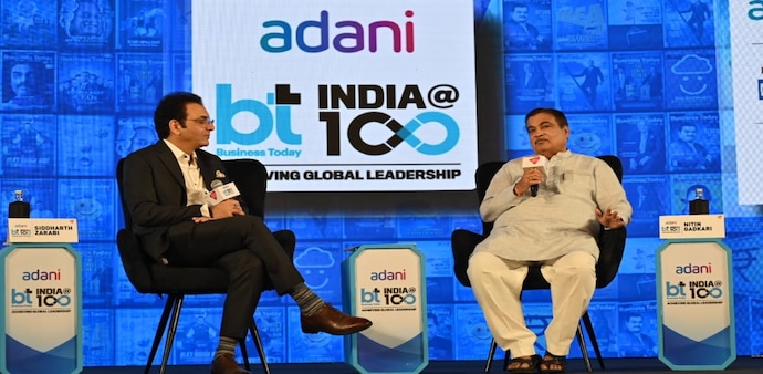 Union Minister Nitin Gadkari at the BT India@100 event Union Minister Nitin Gadkari at the BT India@100 event