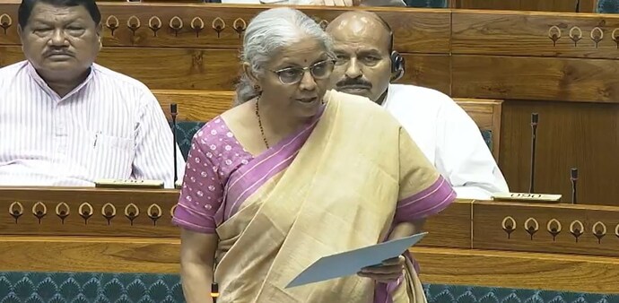 Finance Minister Nirmala Sitharaman introduced the modified Income Tax Bill after incorporating “almost all of the recommendations of the Select Committee” headed by BJP MP Baijayant Panda. Finance Minister Nirmala Sitharaman introduced the modified Income Tax Bill after incorporating “almost all of the recommendations of the Select Committee” headed by BJP MP Baijayant Panda.