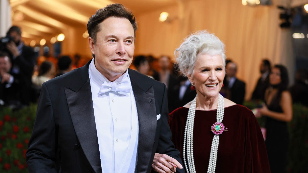 Elon Musk and his mother Maye Musk 