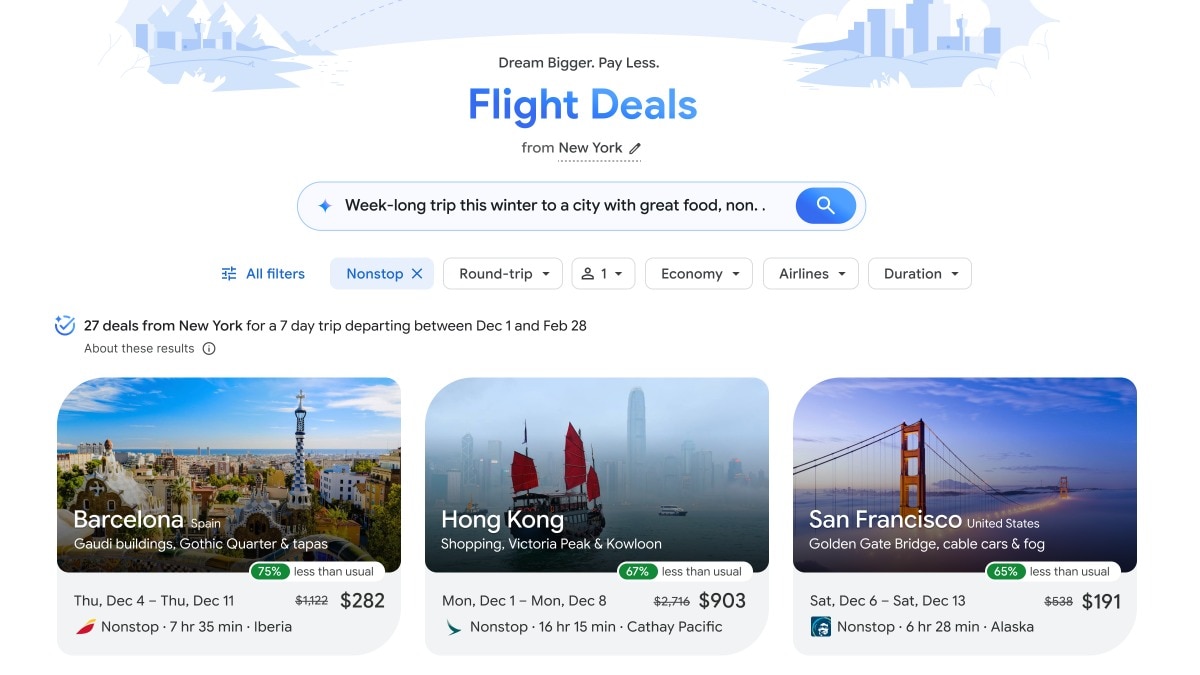 Google ‘Flight Deals’ Google ‘Flight Deals’