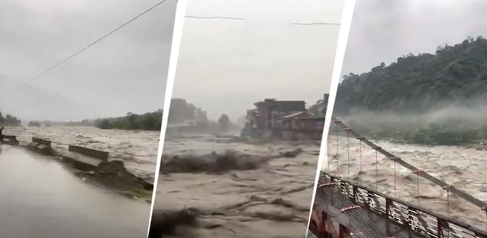 Himachal rains: Rivers in full rage Himachal rains: Rivers in full rage