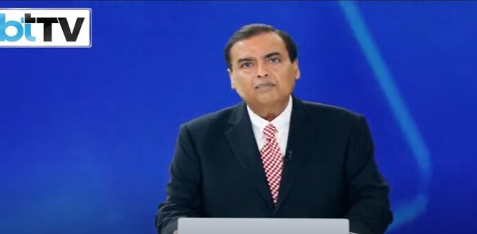 Mukesh Ambani at the 48th Annual General Meeting (AGM) of Reliance Industries Ltd (RIL). Mukesh Ambani at the 48th Annual General Meeting (AGM) of Reliance Industries Ltd (RIL).