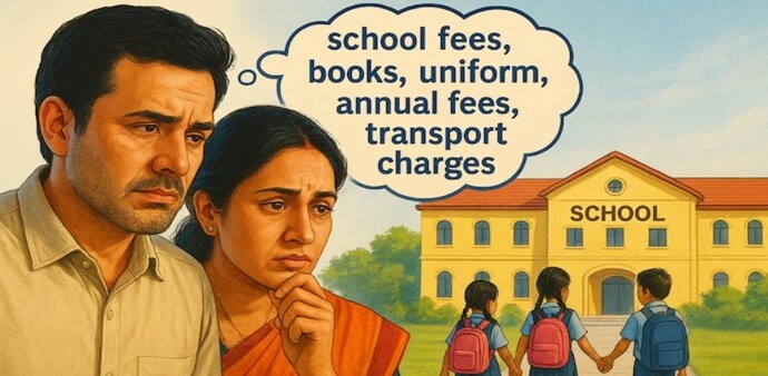 The school also demands a one-time, non-refundable admission fee of ₹1 lakh and a ₹1,000 application charge—before tuition even begins. The school also demands a one-time, non-refundable admission fee of ₹1 lakh and a ₹1,000 application charge—before tuition even begins.
