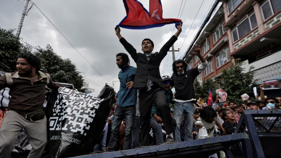 Gen Z protest against Oli government's ban on social media platforms