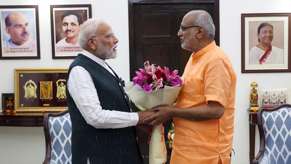 PM Modi meets CP Radhakrishnan, who has been elected the 15th Vice President of India PM Modi meets CP Radhakrishnan, who has been elected the 15th Vice President of India