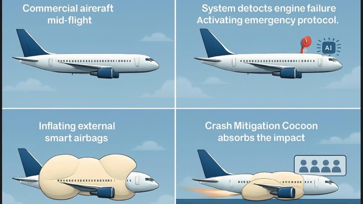 Inspired by Air India tragedy, engineers unveil AI crash survival airbag system (Image: PROJECT REBIRTH) Inspired by Air India tragedy, engineers unveil AI crash survival airbag system (Image: PROJECT REBIRTH)