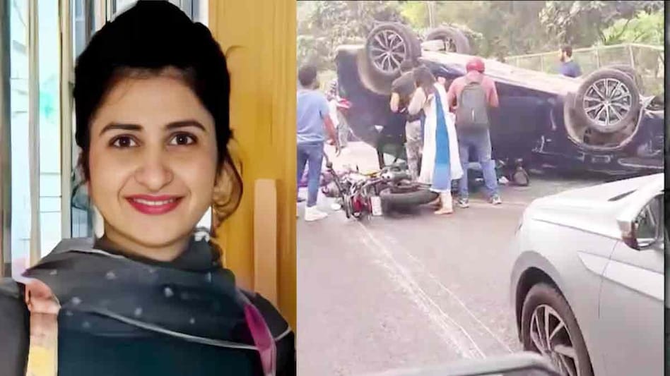 BMW crash accused Gaganpreet Kaur's husband talks to the police about the accident BMW crash accused Gaganpreet Kaur's husband talks to the police about the accident