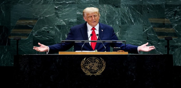 Donald Trump addressing 80th UN General Assembly session. (Screengrab) Donald Trump addressing 80th UN General Assembly session. (Screengrab)
