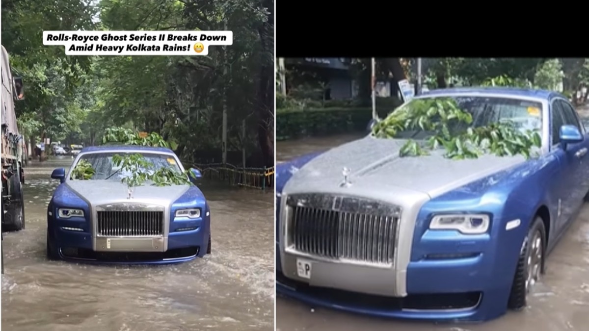'For what do we pay so much road tax?': Netizen asks as Rolls-Royce gets stranded on waterlogged road in Kolkata