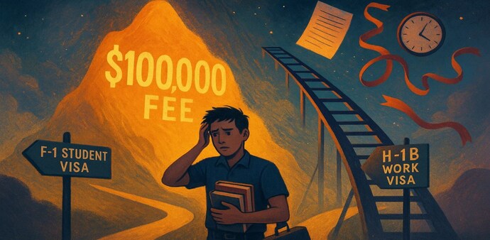 With US visa costs soaring, here’s how you can transition from an F-1 student visa to an H-1B work visa. With US visa costs soaring, here’s how you can transition from an F-1 student visa to an H-1B work visa.