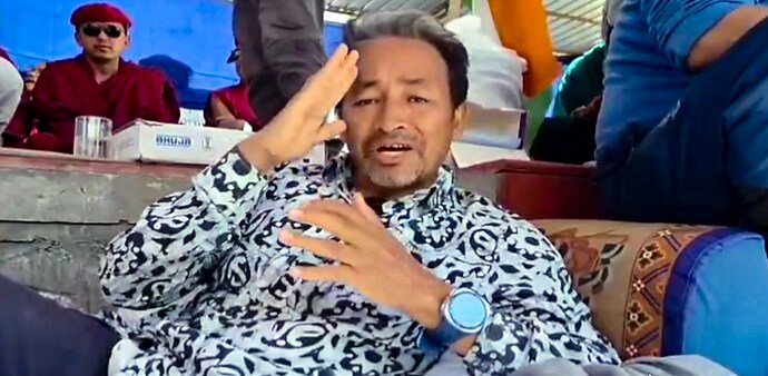 Climate Activist Sonam Wangchuk speaks after protest erupted regarding the demand on extension of Sixth Schedule as well as statehood to Ladakh Climate Activist Sonam Wangchuk speaks after protest erupted regarding the demand on extension of Sixth Schedule as well as statehood to Ladakh