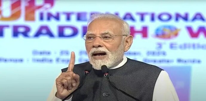 PM Modi emphasised self-reliance in production, noting that the more a nation depends on others, the more its growth will be compromised. PM Modi emphasised self-reliance in production, noting that the more a nation depends on others, the more its growth will be compromised.