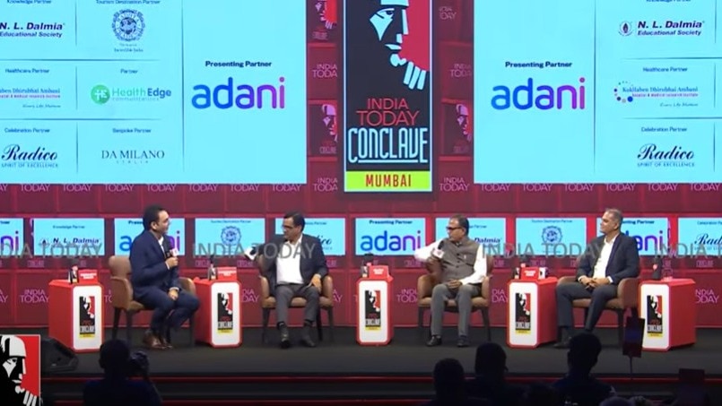 Market leaders Madhu Kela, Nilesh Shah, and Pramod Gubbi at the India Today Conclave 2025. Market leaders Madhu Kela, Nilesh Shah, and Pramod Gubbi at the India Today Conclave 2025.