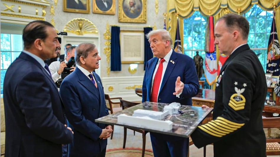 US President Donald Trump during a meeting with Pakistan Prime Minister Shehbaz Sharif and Field Marshal Asim Munir at the White House US President Donald Trump during a meeting with Pakistan Prime Minister Shehbaz Sharif and Field Marshal Asim Munir at the White House