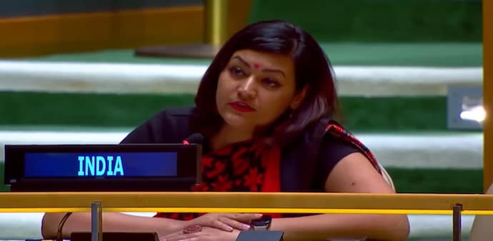 UNGA clash: India accuses Pakistan of glorifying terror after Sharif’s Kashmir remarks (Indian diplomat Petal Gahlot) UNGA clash: India accuses Pakistan of glorifying terror after Sharif’s Kashmir remarks (Indian diplomat Petal Gahlot)
