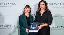 Forevermark debuts its first flagship store in India, CEO outlines $100 million and 100-Store target by 2030 Sandrine Conseiller, CEO, Brands & Diamond Desirability at De Beers Group, and Shweta Harit, Global Senior Vice President at De Beers Group and CEO of Forevermark.