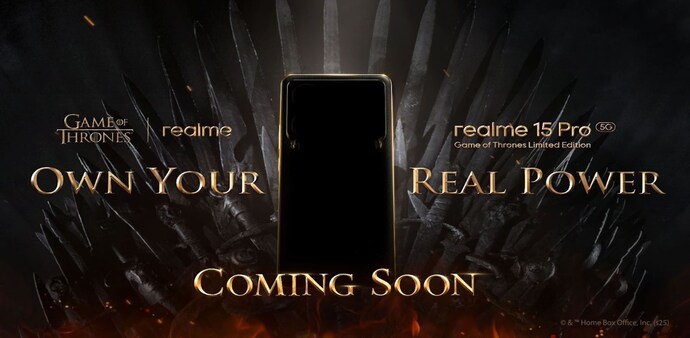 Realme 15 Pro 5G Game of Thrones edition teased Realme 15 Pro 5G Game of Thrones edition teased