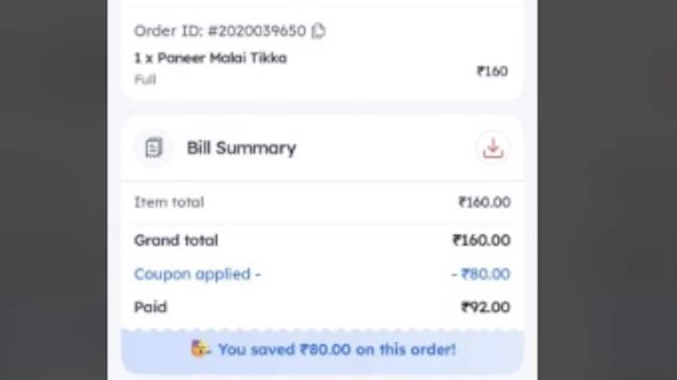 The post went viral on the platform, with hundreds reminiscing about the days when food delivery apps competed for customers through heavy discounts and cashback offers. The post went viral on the platform, with hundreds reminiscing about the days when food delivery apps competed for customers through heavy discounts and cashback offers.