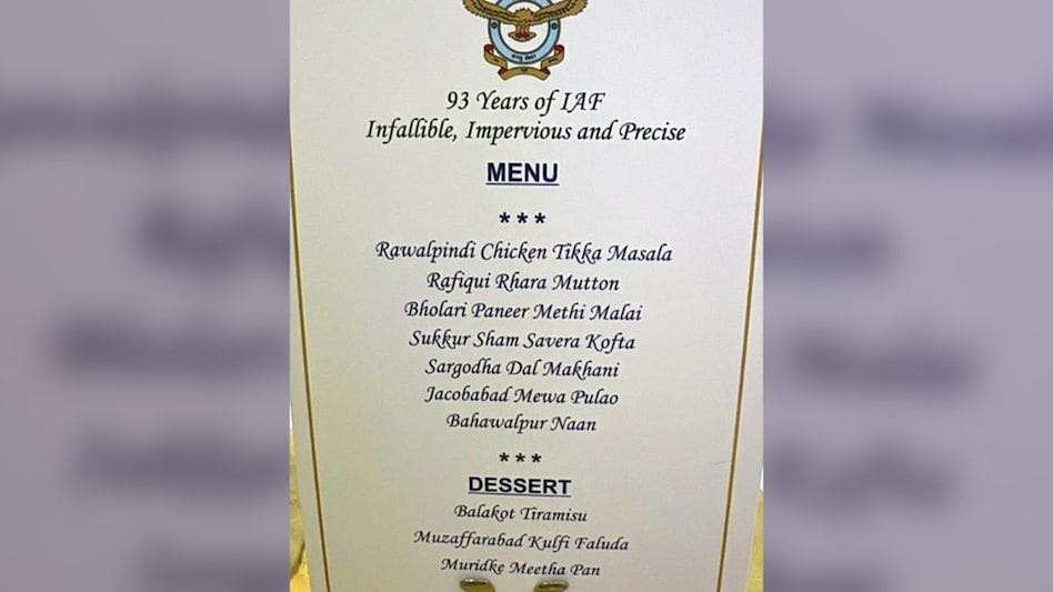 India’s IAF Day menu goes viral, mocking Pakistan’s airbases and terror strikes India’s IAF Day menu goes viral, mocking Pakistan’s airbases and terror strikes
