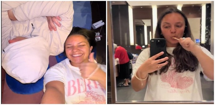 Couple sleeps at Singapore Airport to save Rs 35,500 during Formula 1 weekend Couple sleeps at Singapore Airport to save Rs 35,500 during Formula 1 weekend
