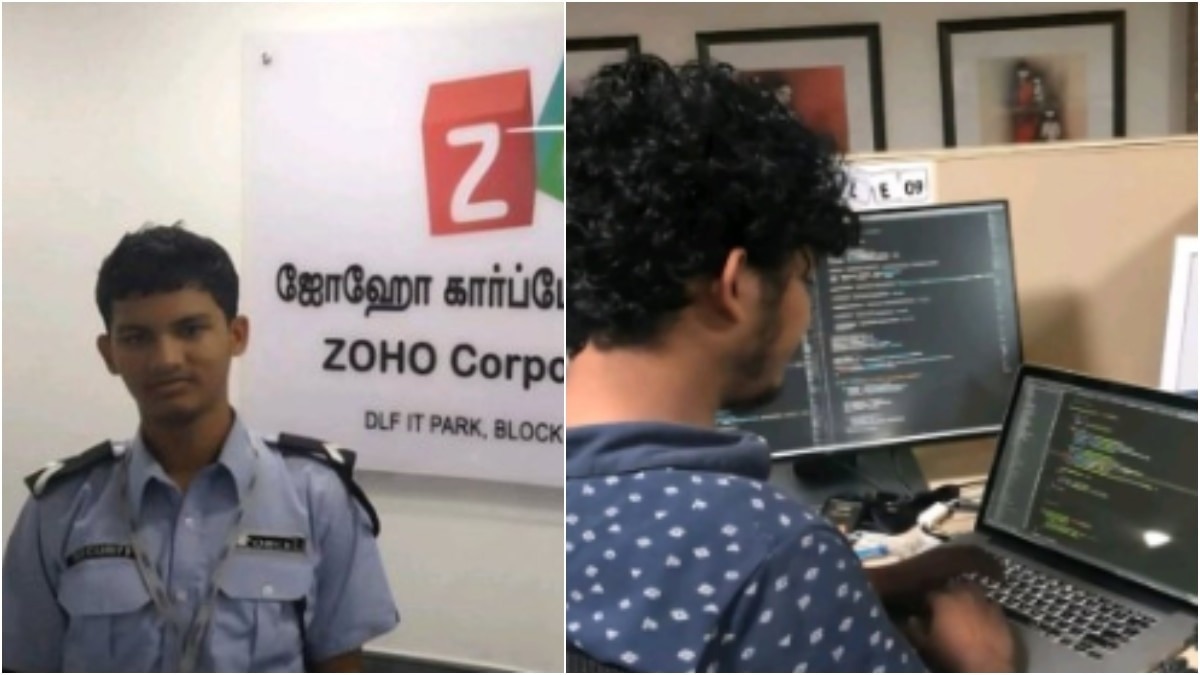 Tamil Nadu man’s journey from Zoho security guard to software engineer goes viral (Photos: Abdul Alim/LinkedIn)