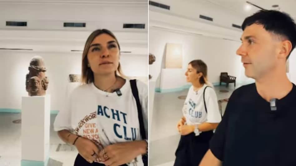 Sharing the video online, he wrote: "Why the museums in India are empty?" Sharing the video online, he wrote: "Why the museums in India are empty?"