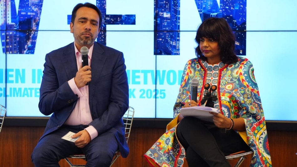 Stuti Jalan Founder of Women Inspiring Network, with MoS Jayant Chaudhary at Women Inspiring Network WIN Lounge during Climate Week New York alongside UNGA80. Stuti Jalan Founder of Women Inspiring Network, with MoS Jayant Chaudhary at Women Inspiring Network WIN Lounge during Climate Week New York alongside UNGA80.