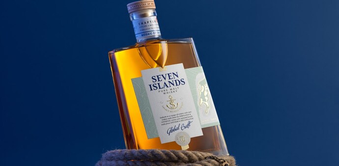 Seven Islands Pure Malt Whisky is a blend of four different malts, two Indian and two Scottish malts. Seven Islands Pure Malt Whisky is a blend of four different malts, two Indian and two Scottish malts.