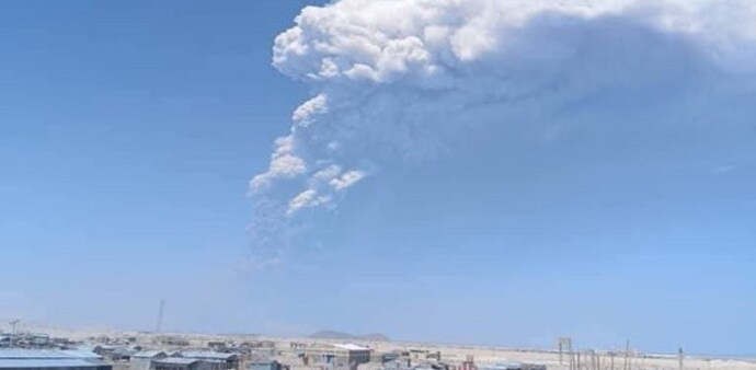 Forecasts suggest the ash plume could reach Delhi and Jaipur, prompting close monitoring by airlines and air-traffic controllers. Forecasts suggest the ash plume could reach Delhi and Jaipur, prompting close monitoring by airlines and air-traffic controllers.
