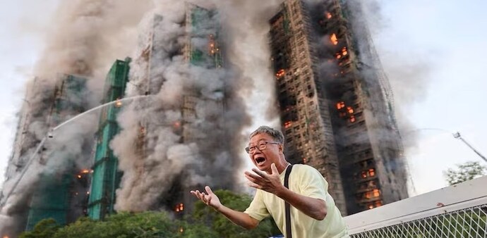 Hong Kong high-rise inferno death toll climbs to 128 as arrests made and focus turns to bamboo scaffolding Hong Kong high-rise inferno death toll climbs to 128 as arrests made and focus turns to bamboo scaffolding
