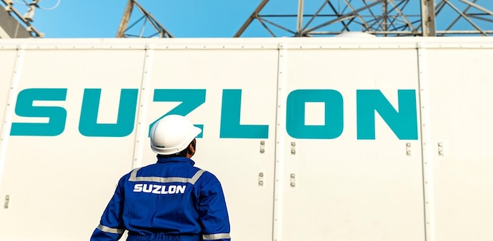 Shares of Suzlon Energy gave up some gains, to trade around Rs 51.8 with a total market capitalization of more than Rs 71,000 crore. Shares of Suzlon Energy gave up some gains, to trade around Rs 51.8 with a total market capitalization of more than Rs 71,000 crore.