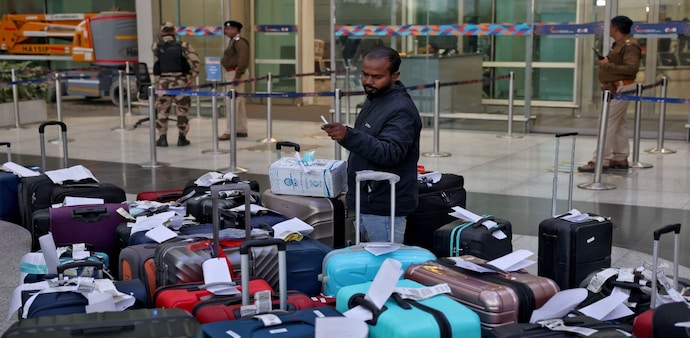 In Delhi, 76 departures and arrivals of IndiGo flights have been cancelled as of Tuesday, taking the total number of cancellations to 152. In Delhi, 76 departures and arrivals of IndiGo flights have been cancelled as of Tuesday, taking the total number of cancellations to 152.