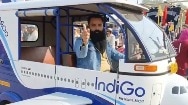 The clip, posted by content creator Shailendra Singh, shows him riding an auto designed to look like an IndiGo plane, complete with the airline’s blue-and-white colours, small wings and a tail. 