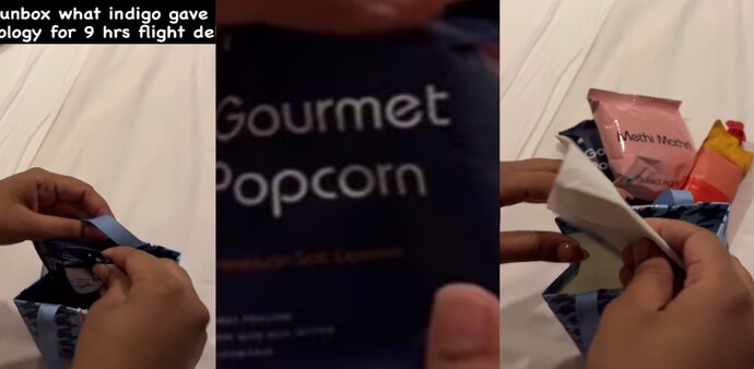 Passengers shared their experiences online, with some receiving the goodie bag during delays. Passengers shared their experiences online, with some receiving the goodie bag during delays.