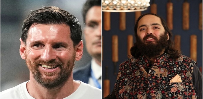 Messi will be hosted by Anant Ambani in Jamnagar. (Photo: PTI, ANI) Messi will be hosted by Anant Ambani in Jamnagar. (Photo: PTI, ANI)