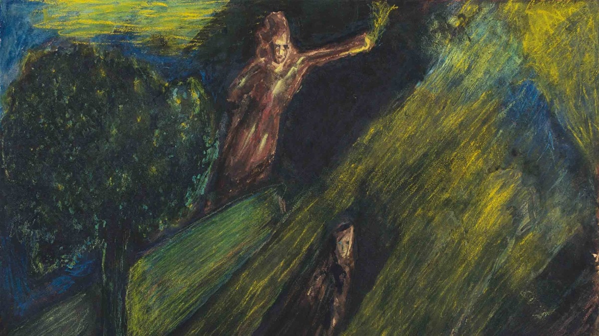 The artwork, created during Tagore's late creative period in Almora, was sold alongside a handwritten card and has become the highest-priced Tagore piece ever auctioned.