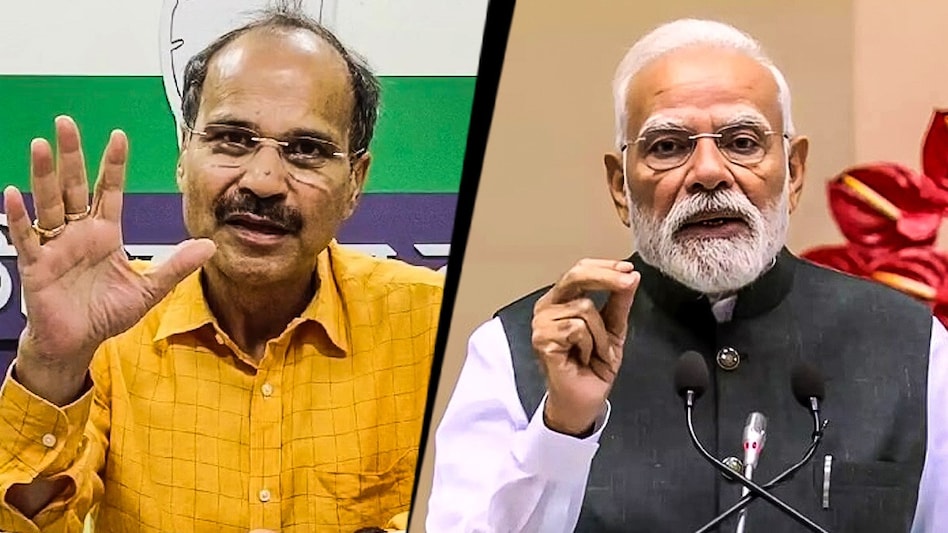 Congress leader Adhir Ranjan meets PM Modi Congress leader Adhir Ranjan meets PM Modi